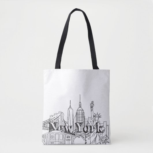 NYE New York Vacation Souvenirs NYC Gift Tote Bag (Voorkant)