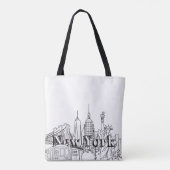 NYE New York Vacation Souvenirs NYC Gift Tote Bag (Achterkant)