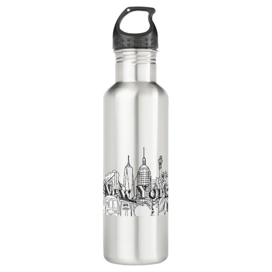 NYE New York Vacation Souvenirs NYC Gift Waterfles (Voorkant)