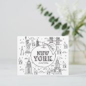 NYE New York Vakantie Souvenirs NYC Gift Briefkaart (Staand voorkant)