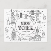NYE New York Vakantie Souvenirs NYC Gift Briefkaart (Voorkant)