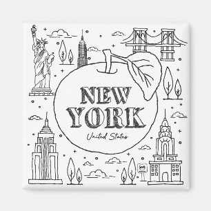 NYE New York Vakantie Souvenirs NYC Gift Magneet