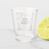 NYE New York Vakantie Souvenirs NYC Gift Shot Glas (Achterkant)
