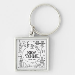 NYE New York Vakantie Souvenirs NYC Gift Sleutelhanger