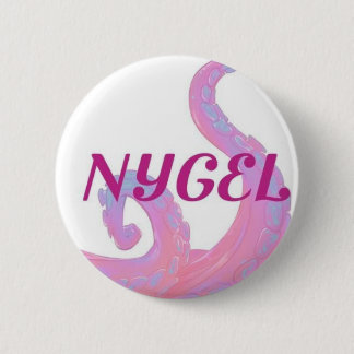 NYGEL roze en witte knop Ronde Button 5,7 Cm