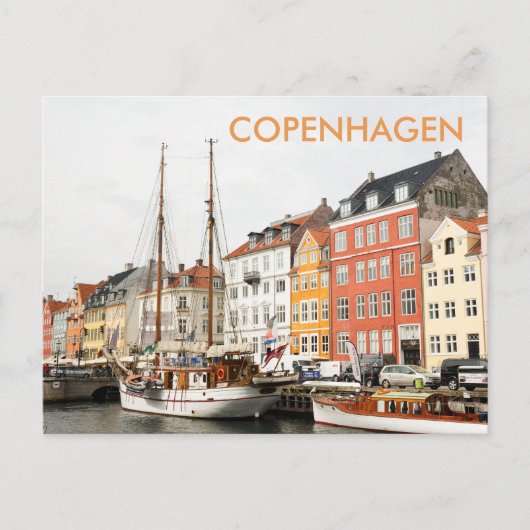 Nyhavn, Briefkaart van Kopenhagen (Voorkant)