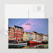 Nyhavn Canal, Kopenhagen, Denemarken Briefkaart (Voorkant / Achterkant)