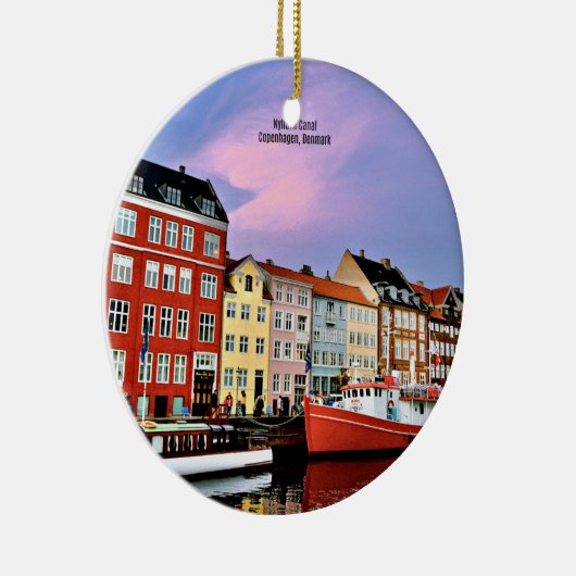 Nyhavn Canal, Kopenhagen, Denemarken Keramisch Ornament (Rechts)