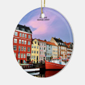 Nyhavn Canal, Kopenhagen, Denemarken Keramisch Ornament (Links)