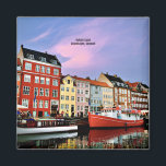 Nyhavn Canal, Kopenhagen, Denemarken Magneet<br><div class="desc">Nyhavn Canal, Kopenhagen, schilderachtig foto van Denemarken</div>