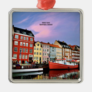 Nyhavn Canal, Kopenhagen, Denemarken; Metalen Ornament