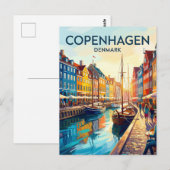 Nyhavn Denemarken Briefkaart (Voorkant / Achterkant)