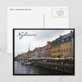 NYHAVN Denemarken kleuren Briefkaart (Voorkant / Achterkant)