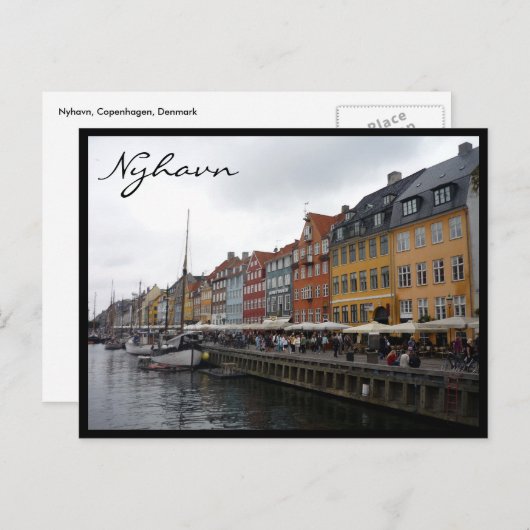 NYHAVN Denemarken kleuren Briefkaart (Voorkant / Achterkant)