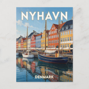 Nyhavn Denemarken Kleurrijke Kopenhagen Waterkant Briefkaart