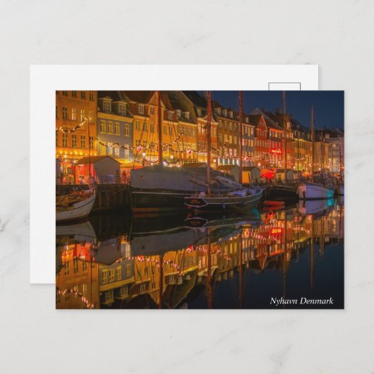 Nyhavn Denmark City Feestdagenkaart (Voorkant / Achterkant)