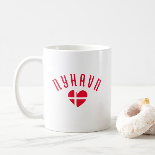NYHAVN Denmark Heart Koffiemok (Met donut)