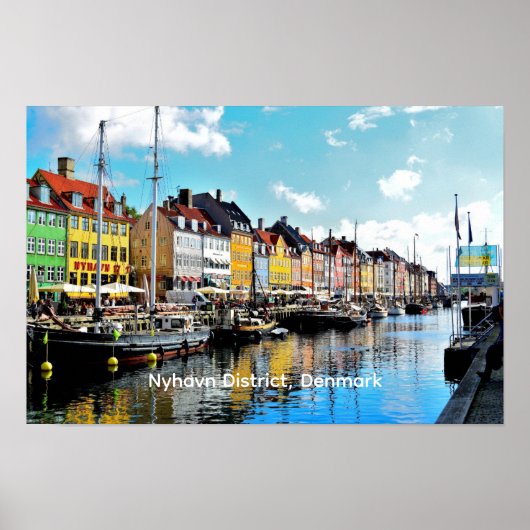 Nyhavn District, Denmark, Poster (Voorkant)