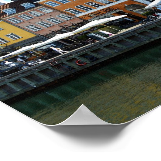 Nyhavn Harbour, Kopenhagen, Denemarken Poster (Hoek)