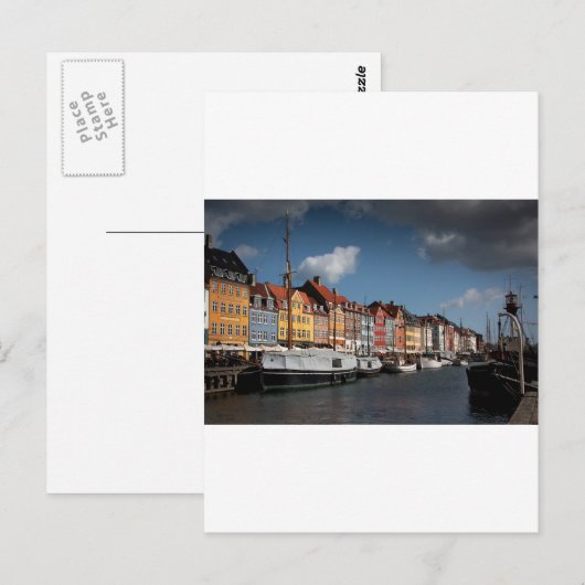 Nyhavn, Kopenhagen Briefkaart (Voorkant / Achterkant)