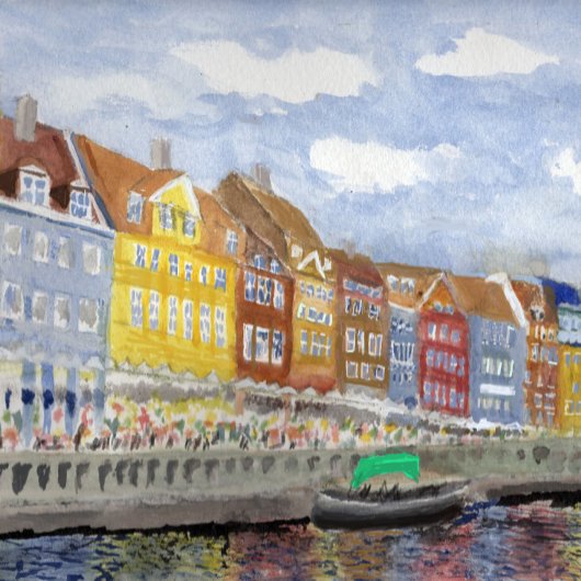 Nyhavn, Kopenhagen Canvas Afdruk