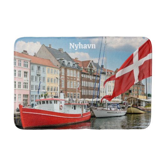 Nyhavn Kopenhagen Denemarken Badmat (Voorkant)