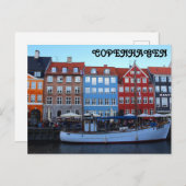 Nyhavn Kopenhagen Denemarken Briefkaart (Voorkant / Achterkant)