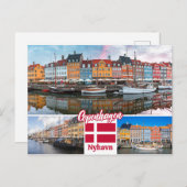 Nyhavn Kopenhagen Denemarken Briefkaart (Voorkant / Achterkant)