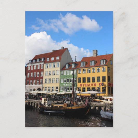 Nyhavn Kopenhagen Denemarken Briefkaart (Voorkant)