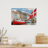 Nyhavn Kopenhagen Denemarken Poster (Keuken)