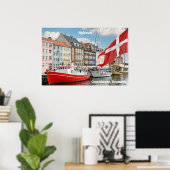 Nyhavn Kopenhagen Denemarken Poster (Thuiskantoor)