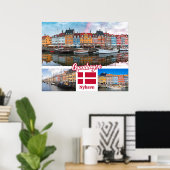 Nyhavn Kopenhagen Denemarken Poster (Thuiskantoor)