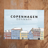 Nyhavn Kopenhagen Denmark Scandinavia Modern Briefkaart