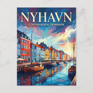 Nyhavn Waterfront Denemarken Briefkaart