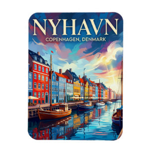 Nyhavn Waterfront Denemarken Magneet