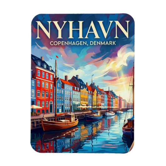 Nyhavn Waterfront Denemarken Magneet (Verticaal)