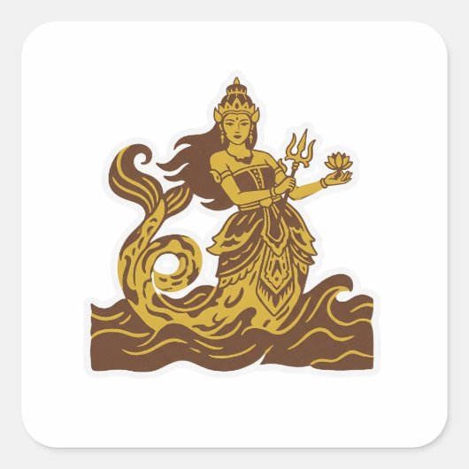 Nyi Roro Kidul Vierkante Sticker (Voorkant)