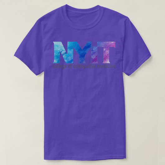 NYITCOM BluePurple Waterverf zonder stethoscoop T-shirt (Design voorkant)