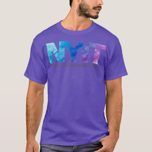 NYITCOM BluePurple Waterverf zonder stethoscoop T-shirt