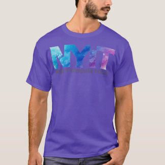 NYITCOM BluePurple Waterverf zonder stethoscoop T-shirt