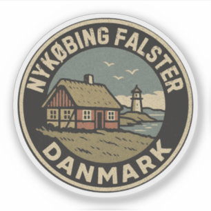 Nykøbing Falster, Denemarken Danmark Sticker