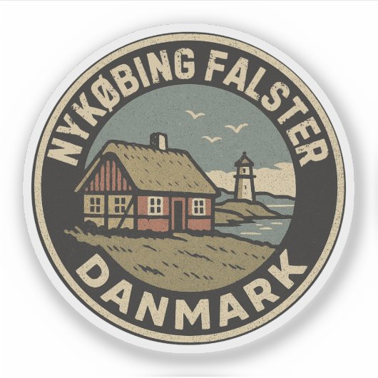 Nykøbing Falster, Denemarken Danmark Sticker (Voorkant)