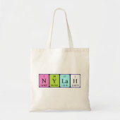 Nylah periodieke lijstnaam canvas tas (Voorkant)