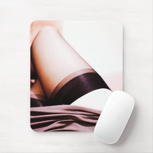 Nylon Stocking Legs onthuld Muismat (Met muis)