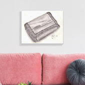 Nylon Wallet Pencil Schets - Pop Cultuur Canvas Afdruk (Insitu (Woonkamer))