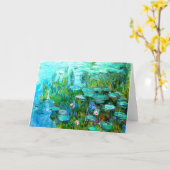 Nymfeeën van Claude Monet Notecard Kaart (Gele Bloem)