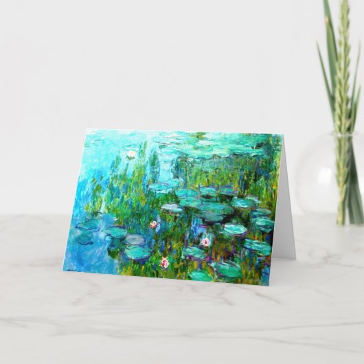 Nymfeeën van Claude Monet Notecard Kaart (Voorkant)