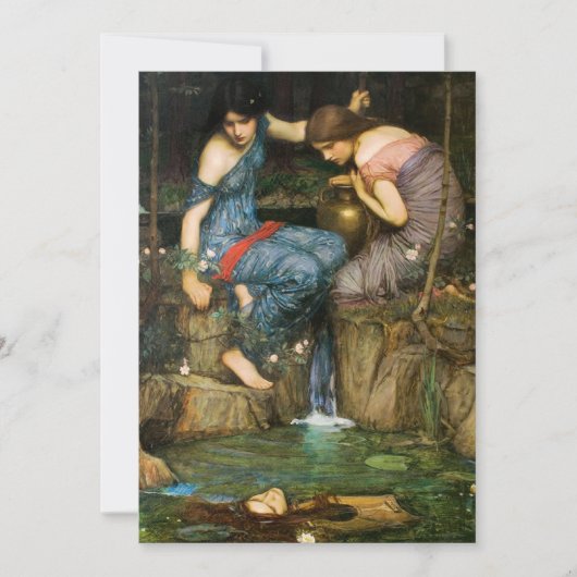 Nymfen die het hoofd van de orpheus-uitnodigingen  kaart (Voorkant)