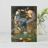 Nymfen die het hoofd van de orpheus-uitnodigingen  kaart (Staand voorkant)