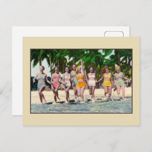  nymfen tropisch strand Florida Briefkaart (Voorkant / Achterkant)